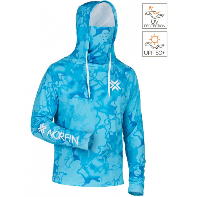 Джемпер NORFIN SUN PRO WAVES HOODIE BLUE р.M 132402-M
